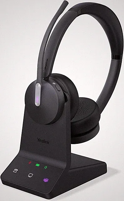 Yealink WH64 Wireless Headset Mit Mikrofon,185 M Reichweite DECT & Bluetooth Dua