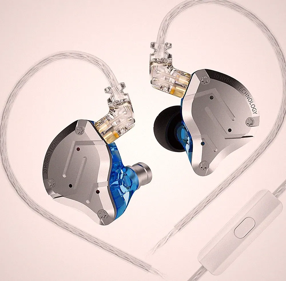 Yinyoo KZ ZS10 Pro In-Ear Kopfhörer 4BA 1DD HiFi Gaming mit Mikrofon 3,5mm