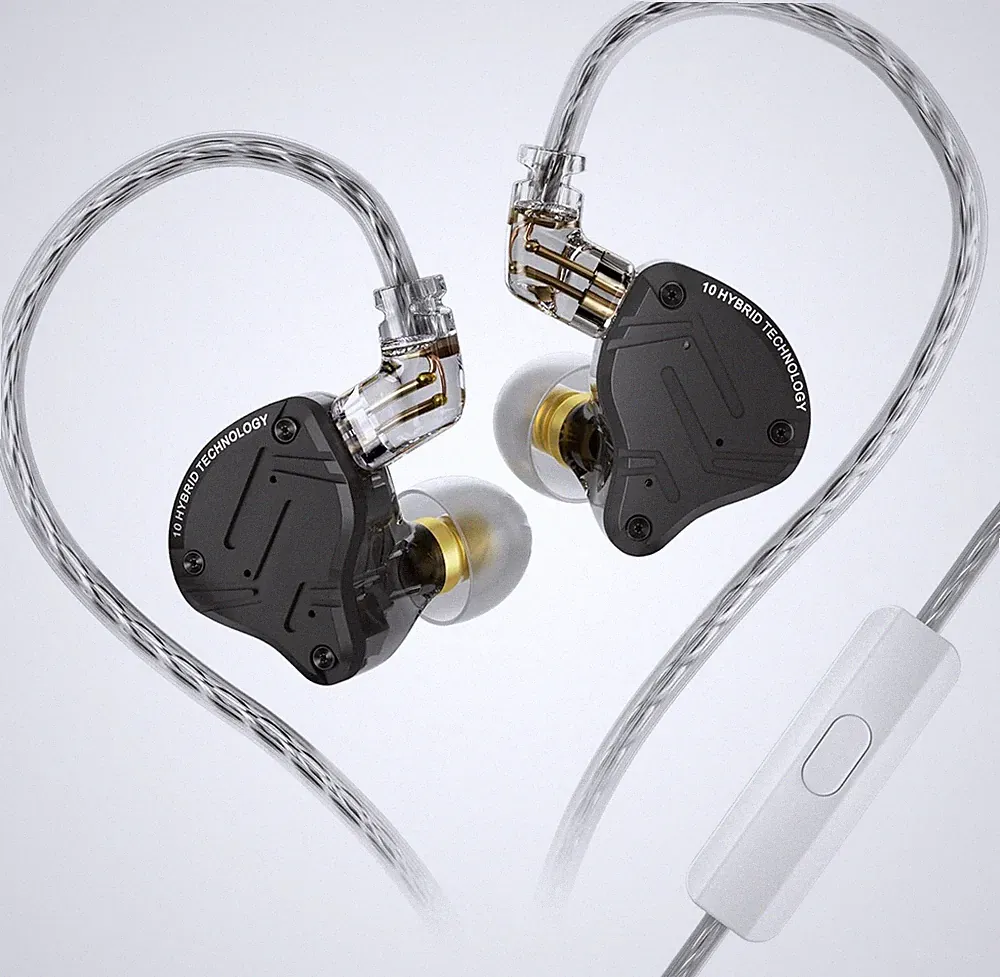 Yinyoo ZS10 PRO X In-Ear-Kopfhörer mit Mikrofon, 4BA 1DD Treiber, 3,5 mm Klinke
