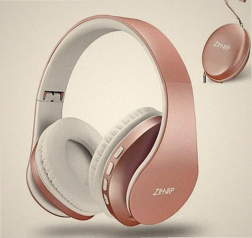 ZIHNIC Bluetooth Kopfhörer Over-Ear Kabellos Headset Faltbar Mikrofon Hi-Fi NEU