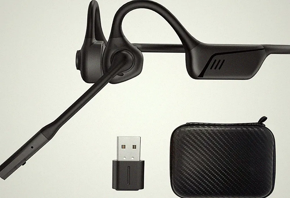 ZIOCOM Kopfhörer Bluetooth aptX LL Open Ear Mikrofon Geräuschunterdrückung USB