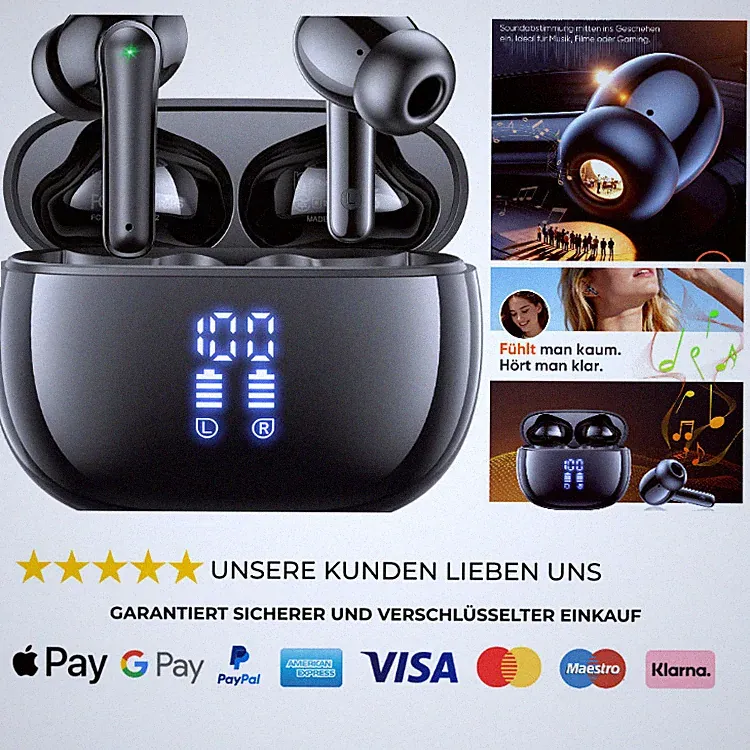 ZIUTY Bluetooth 5.3 Kopfhörer Kabellos, In Ear Bluetooth Kopfhörer