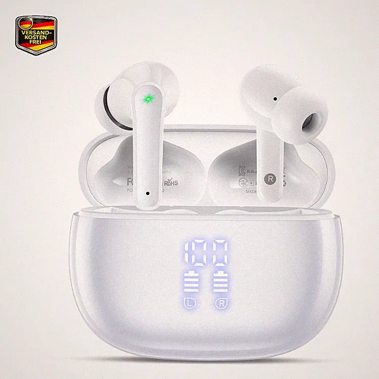 ZIUTY Kabellose Bluetooth Kopfhörer T12, In Ear mit 4 ENC Mikrofonen, 48 Std