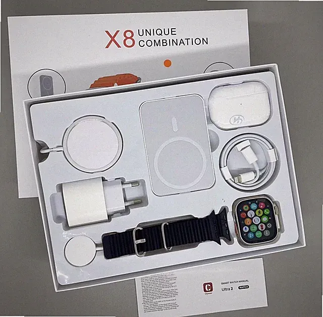 Zubehör Set für iPhone 11–15 | Ladegerät Kopfhörer Smartwatch Powerbank MagSafe
