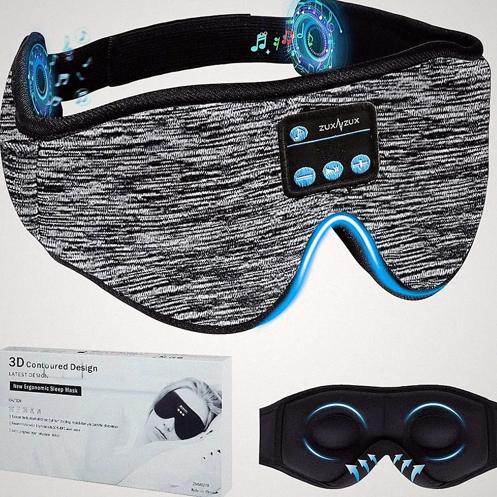 ZUXNZUX Schlafmaske, 3D-Schlafmaske, Bluetooth-Kopfhörer Für Herren Und Damen, F