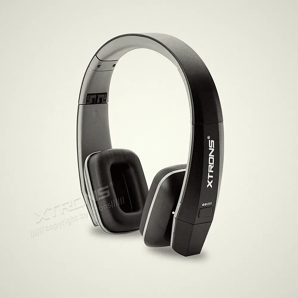 Zwei Kanäle IR Infrarot kabelloser schwarzer Headset Kopfhörer für Auto DVD