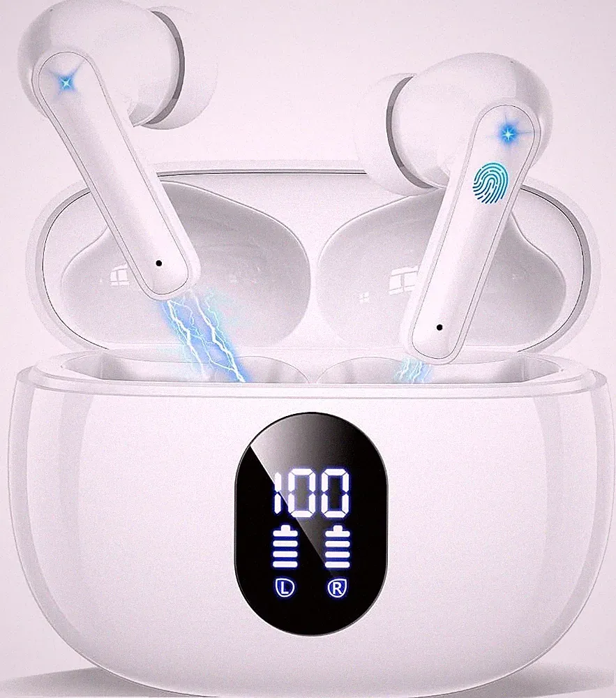 ZZU Bluetooth 5.4 In-Ear Kopfhörer | 4 ENC Mikrofone 48H LED IPX7 | Wie Neu